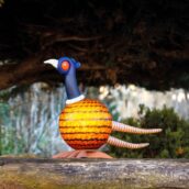 Pheasant light object for light and colour in gardens, on balconies and terraces.