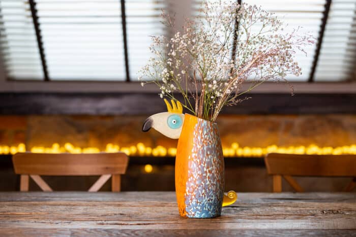 LORO - Borowski glass vase orange