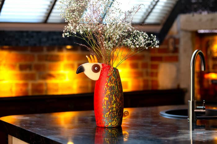 LORO - Borowski glass vase red