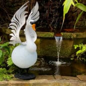 The swan HEKTOR is a very decorative light object for your garden.